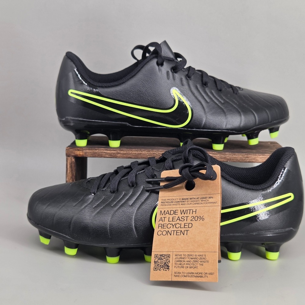 Nike Jr Legend‎ 10 Club FG MG Youth 5.5Y Black Volt Soccer Cleats DV4352 001